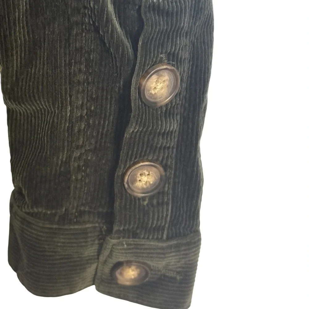 🆕 KUT FROM THE KLOTH Kyra Deep Olive Green Corduroy Utility Jacket NWOT Small - Picture 6 of 8